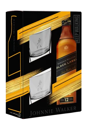 Johnnie Walker Black cu Pahare